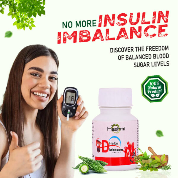 Hashmi Herbo Diabecon Capsule (20 Caps) - Image 2